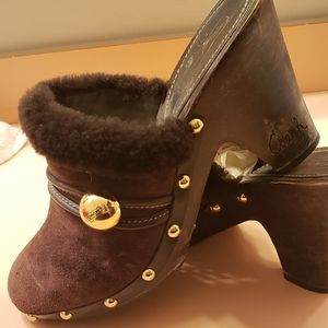 Size 7.5 Ivanka coach clogs/mules